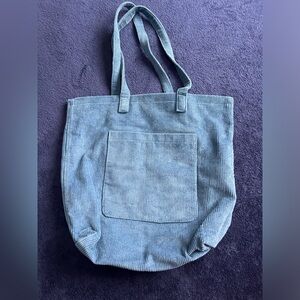 American Eagle Blue Corduroy Tote Bag